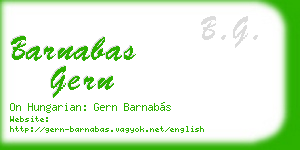 barnabas gern business card